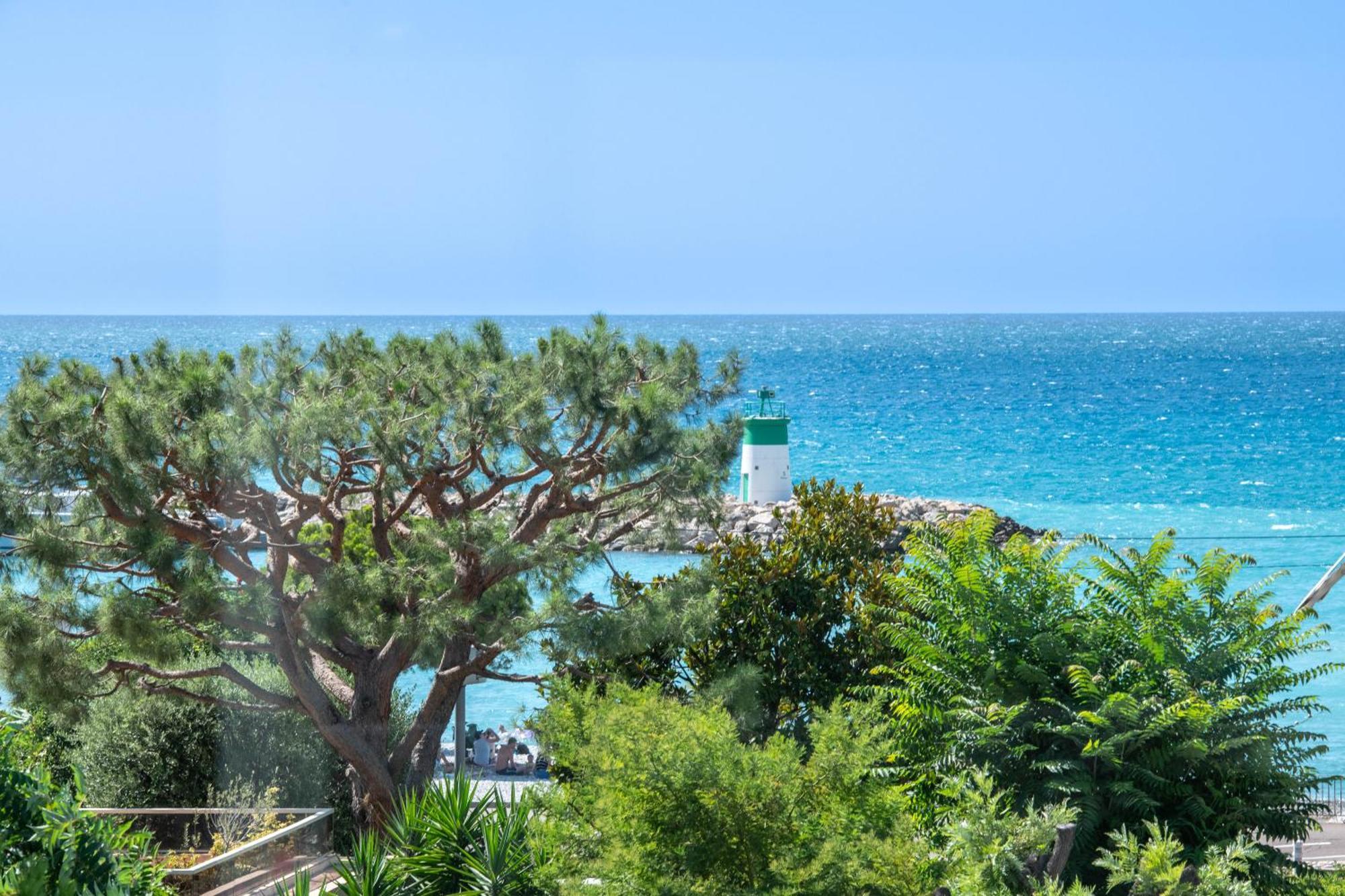 Residence Mediterranee - Beachfront - Sun And Seaview - Pool - Private Parking Cagnes-sur-Mer Luaran gambar